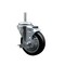 Service Caster 4 Inch Black Polyurethane Wheel Swivel 58 Inch Threaded Stem Caster with Brake SCC SCC-TS20S414-PPUB-BLK-TLB-58212 - alternate 1